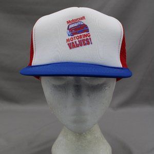 Vintage Screened Trucker Hat - Motorcraft Rally Car Graphic - Adult Snapback
